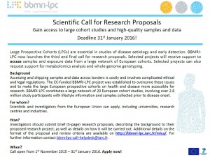 BBMRI-LPC Scientific Call Poster